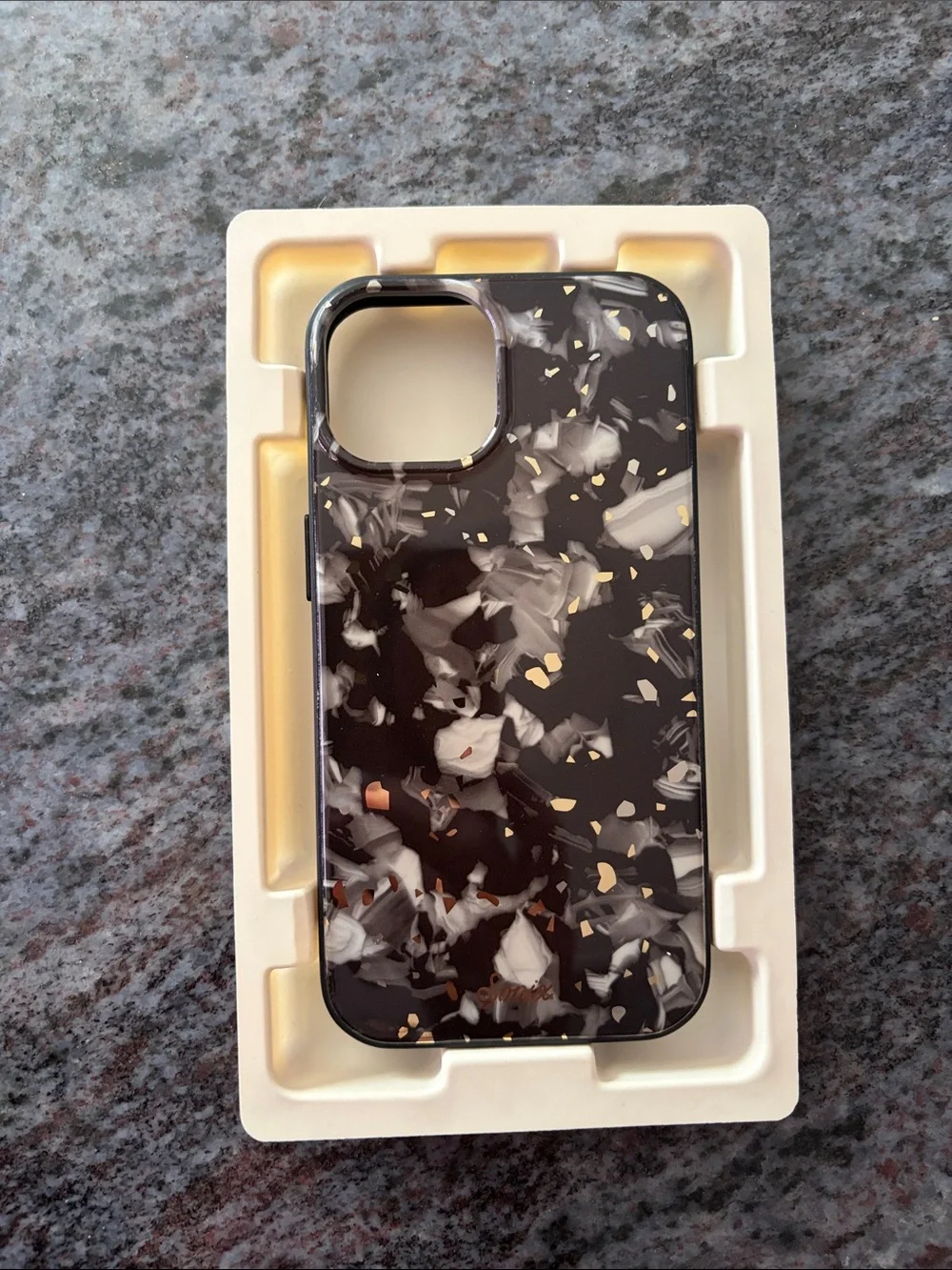 Sonix Black Gray Gold Galaxy Tortoise MagSafe Phone Case - iPhone 14/13